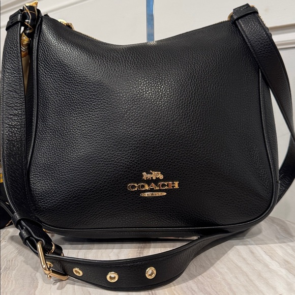 Coach Bag Ellie File Black Pebbled Leather Crossbody - Picture 5 of 17